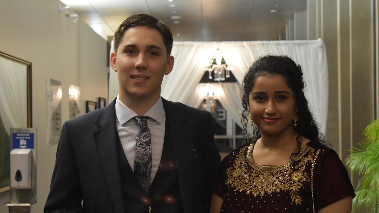 Lachlan Wilson and Jayatee Banerjee at the Whitsunday Anglican School formal at the MECC on Saturday September 19. Picture: Zizi Averill