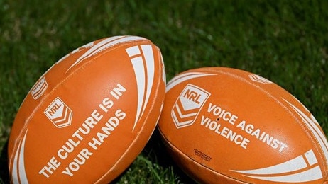 A man who drunkenly punched the mother of his child in the head on NRL grand final night after she wouldn’t unlock her social media accounts has been sentenced for his ongoing ”deplorable” behaviour. Image: NRL anti-violence campaign.