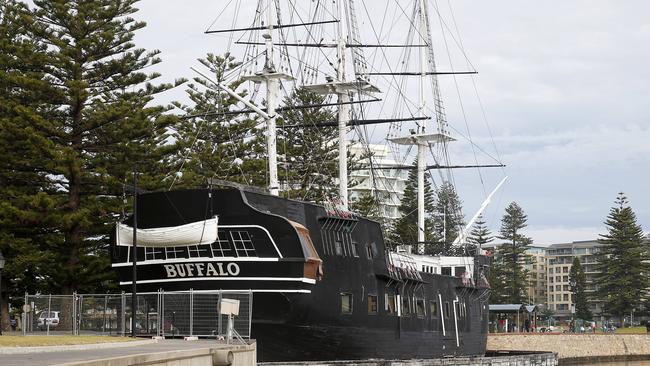 The Buffalo restaurant on the Patawalonga in Glenelg. Picture: Simon Cross