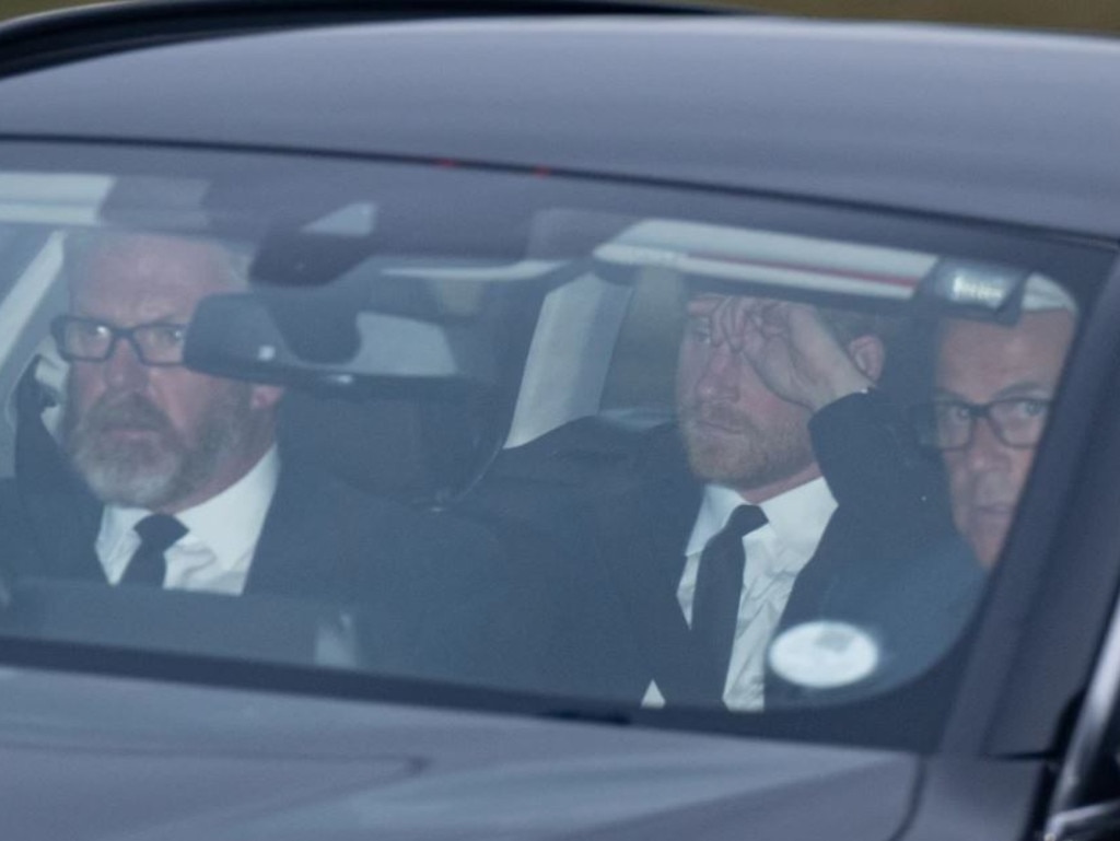 Prince Harry seen leaving Aberdeen Airport for Balmoral Castle. Picture: Michal Wachucik/Abermedia/Australscope