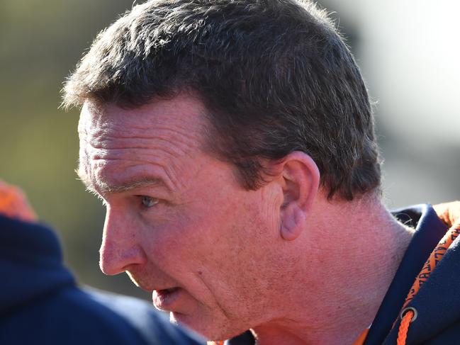 Calder coach Andrew Johnston in action during the Northern Knights v Calder Cannons TAC Cup match in Preston, Saturday, Aug. 5, 2017. (Picture/Andy Brownbill)