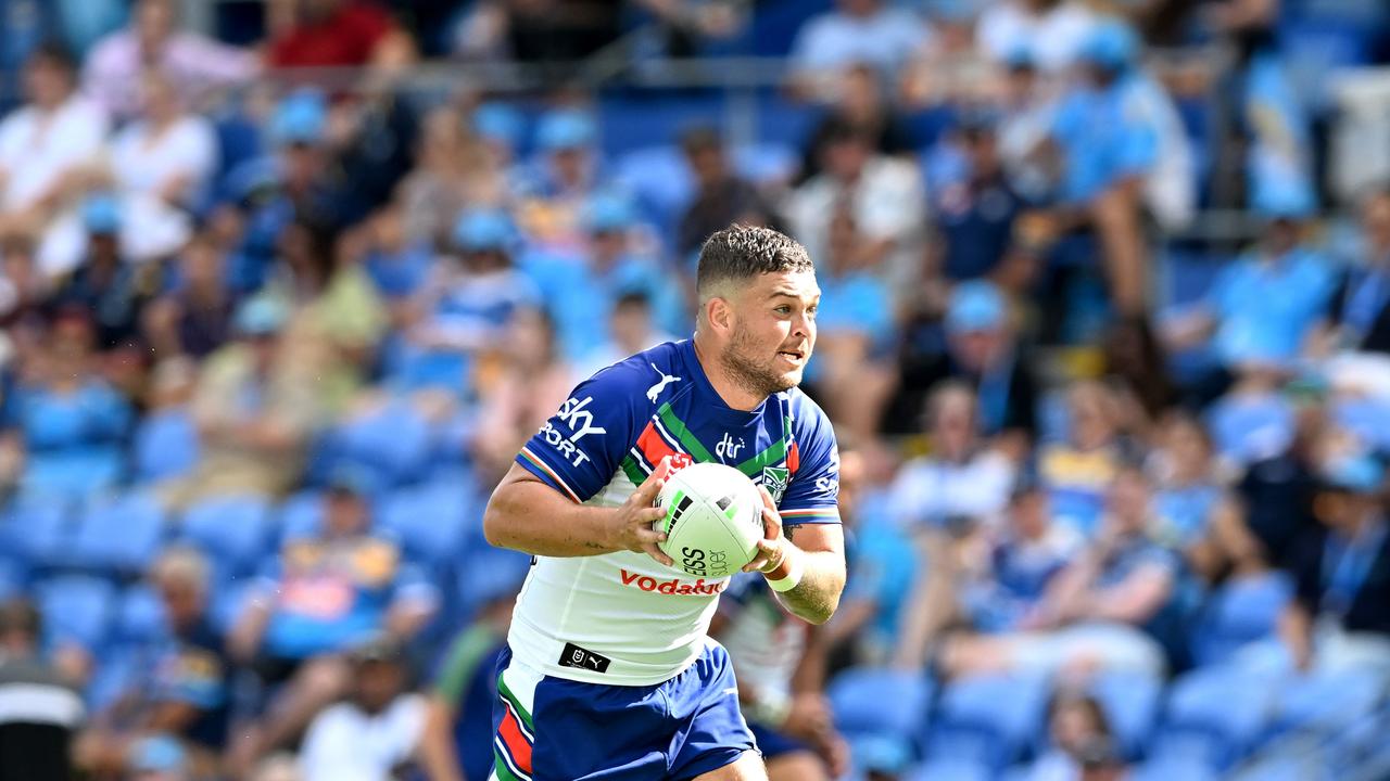 GOLD COAST, AUSTRALIA - MARCH 19: Ash Taylor of the Warriors in action during the round two NRL match between the Gold Coast Titans and the New Zealand Warriors at Cbus Super Stadium, on March 19, 2022, in Gold Coast, Australia. (Photo by Bradley Kanaris/Getty Images)