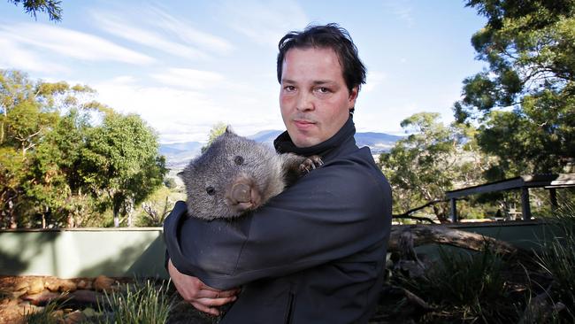 Bonorong Wildlife Sanctuary owner Greg Irons won the Tourism Ministers Young Achiever Award at the Tasmanian awards. Picture: RICHARD JUPE