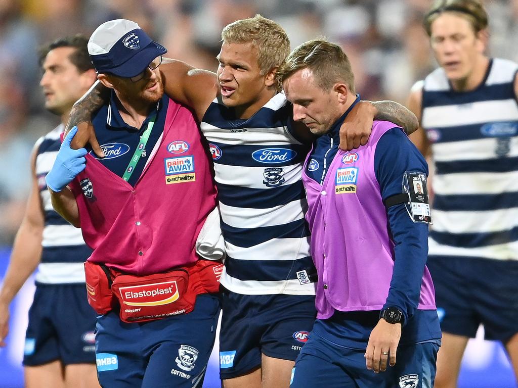 Quinton Narkle is unlikely to be fit in time to play the Hawks. Picture:Quinn Rooney/Getty Images