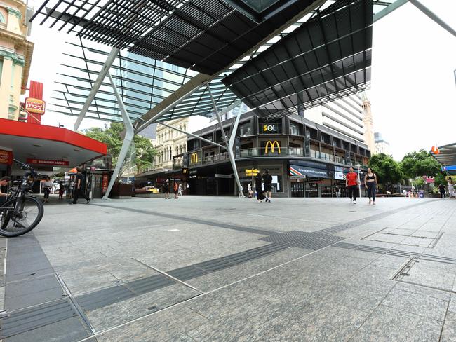 BRISBANE AUSTRALIA  THURSDAY 6TH MARCH 2025 Brisbane CBD was a little bit like a ghost town as we wait for Cyclone Alfred to arrive  Picture David Clark