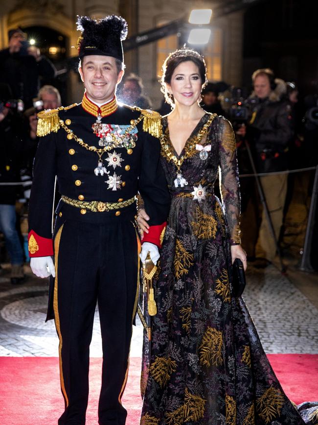 Crown Prince Frederik and Crown Princess Mary of Denmark arrive at Amalienborg Palace in Copenhagen. Picture: AFP.