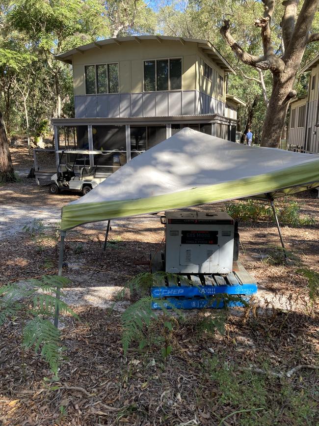 A generator powers an eco-lodge at Couran Cove. Picture: Greg Stolz