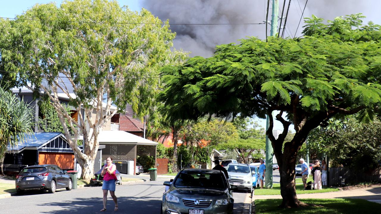 The Norman Park street had been impacted by the floods before the fire. Picture: George Pantarotas