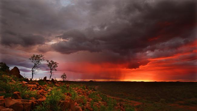 The sun sets in Cloncurry. Picture: by Luke Marsden.