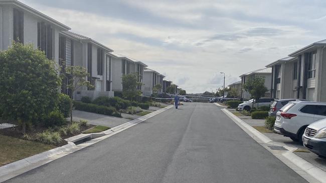 Police at Cox Road in Pimpama after the execution-style killing of Shane Bowden. Picture: Jacob Miley.