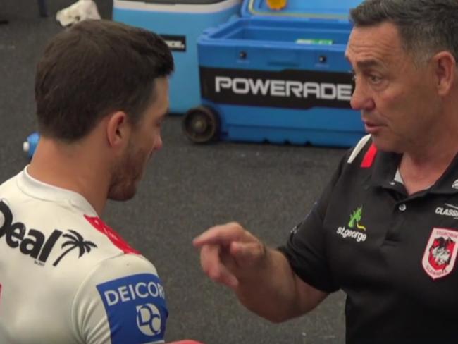 Hunt and Shane Flanagan were involved in a heated post-game discussion after going down to Parramatta in Round 26, a loss which ultimately ended their season.