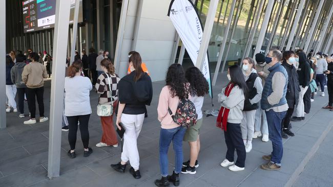 Melbourne is on track to see restrictions ease with high vaccination rates. Picture: David Crosling.