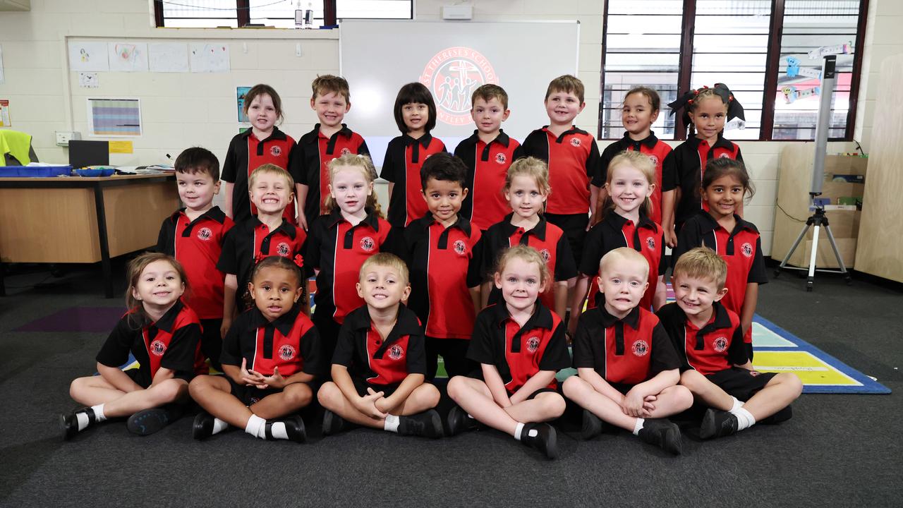 My First Year 2025 - St Therese's School Prep Class PC. From back row: Kaylee, Leroy, Christina, Archer, Phoenix, Skylah, Chloe, Micah, Cooper, Aubrey, Sebastian, Maddison, Azaria, Pranavi, Xoe, Xanthea, Maclin, Penny, Jack, Declan. Picture: Brendan Radke