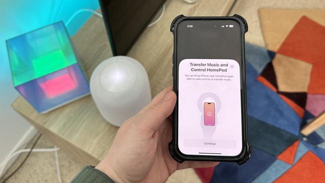 The HomePod also supports stereo pairing, meaning you could sync an additional HomePod to enhance your audio experience. Picture: Elly Awesome