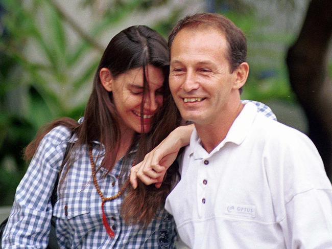 Gretel Packer and astrologer Shane Murray in 2000, not long after they met.