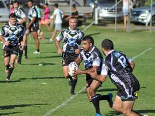 Lower Clarence captain Dan Randall goes on the attack during the Lower Clarence Magpies v Casino Cougars NRRRL first grade clash at Yamba League Field. Photo: Makeely Heron. Picture: Makeely Heron