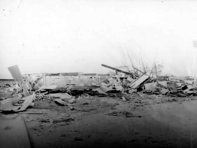 Cyclone Tracy caused major destruction to Darwin. A site in Darwin’s northern suburbs pictured after Cyclone Tracy. Picture: Kerry Byrnes.