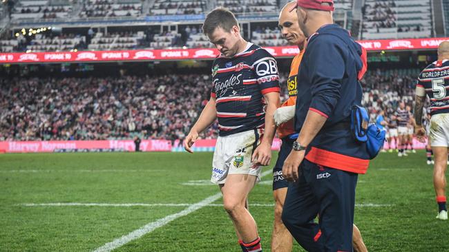 Luke Keary walks off the field during the Round 20 NRL match between the Sydney Roosters and the St George-Illawarra Dragons at Allianz Stadium. Picture: AAP