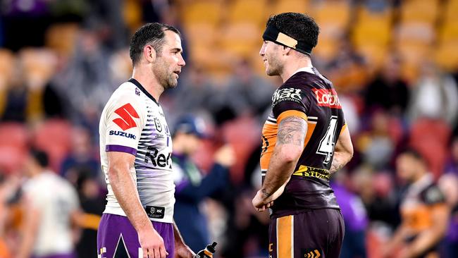 Cameron Smith and Darius Boyd at a game last season. (Photo by Bradley Kanaris/Getty Images)