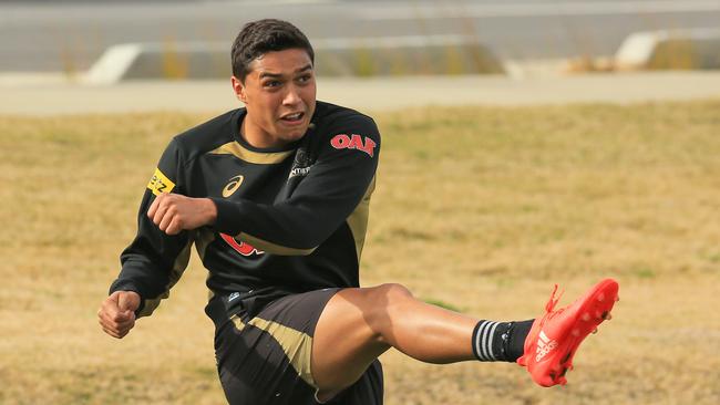 Te Maire Martin during Penrith Panthers training at the Panthers Academy, Penrith. pic Mark Evans
