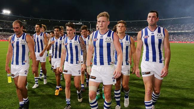 North Melbourne lost another close match. Photo: Will Russell/AFL Media/Getty Images