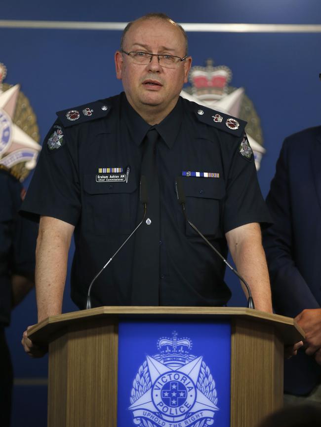 Victoria Police Chief Commissioner Graham Ashton. Picture: Darrian Traynor/Getty