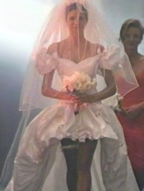 Model Stephanie Seymour in THAT wedding dress.