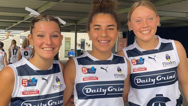 Bree Chapman (left) remains a star of the SFL. Picture: Port Noarlunga Football Club