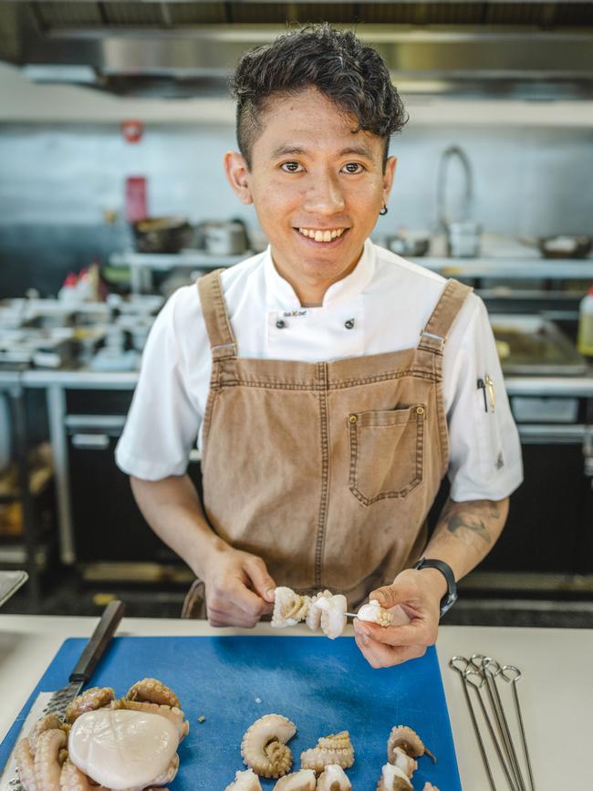 Mika Chae, the recently appointed head chef, at Launceston’s Grain of the Silos restaurant. Picture: Rob Burnett