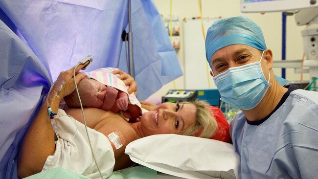 Grant and Chezzi during Sunday’s birth in February last year.