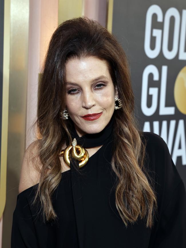 Lisa Marie Presley arrives at the Golden Globes, two days before her death. Picture: Getty