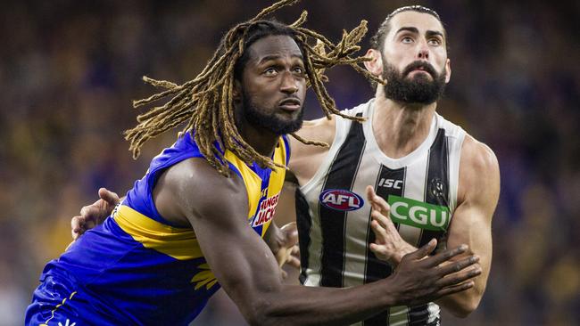 Nic Naitanui would provide a huge boost for the Eagles against the Bombers. Picture: AAP