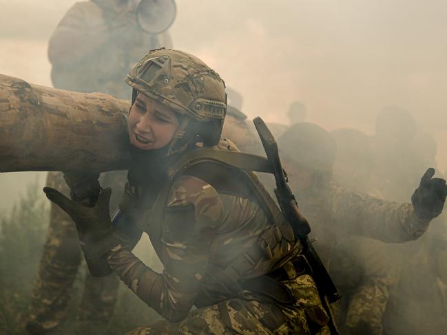 Ukrainian Army female Assault Brigade members prepare for the frontline in Zaporizhzhia. Over 60,000 women have signed up. Picture: Ercin Erturk/Anadolu Agency via Getty Images