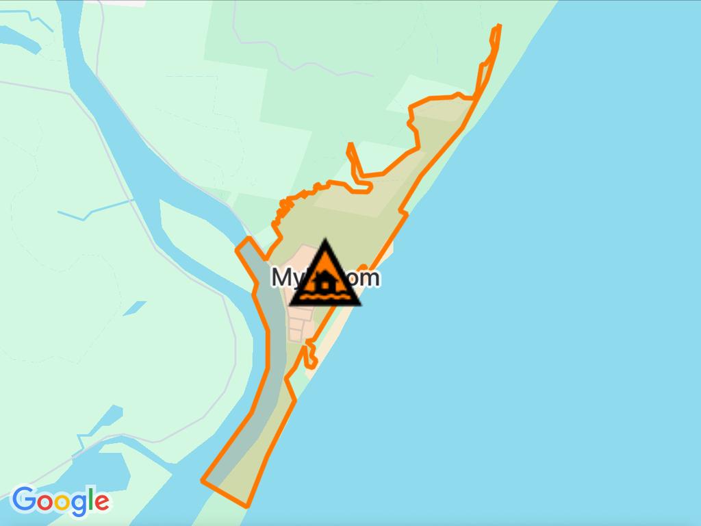 NSW floods: Suburbs at risk. Picture: Hazards Near Me NSW