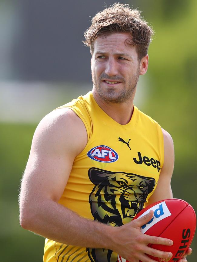 Lambert at Richmond training. Picture: Chris Hyde/Getty Images