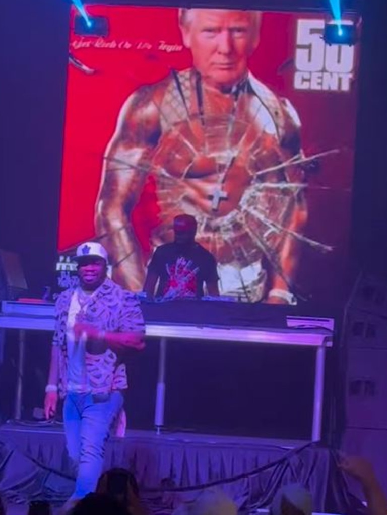 The rapper was performing in Boston when he showed the mock cover on the big screen.