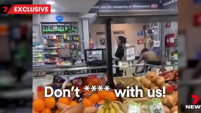 The Athol Park supermarket owner released CCTV of the attack at his store. Picture: 7NEWS