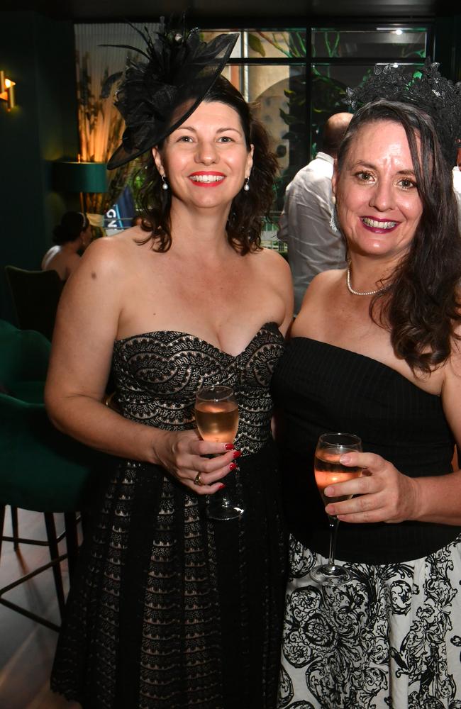 Derby Day celebrations at Flinders Lane. Julie Johnston and Sonia Zabala. Picture: Evan Morgan