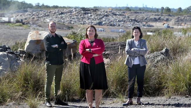 Councillor Andrew Fechner, Mayor Teresa Harding and Councillor Marnie Doyle. Picture: file