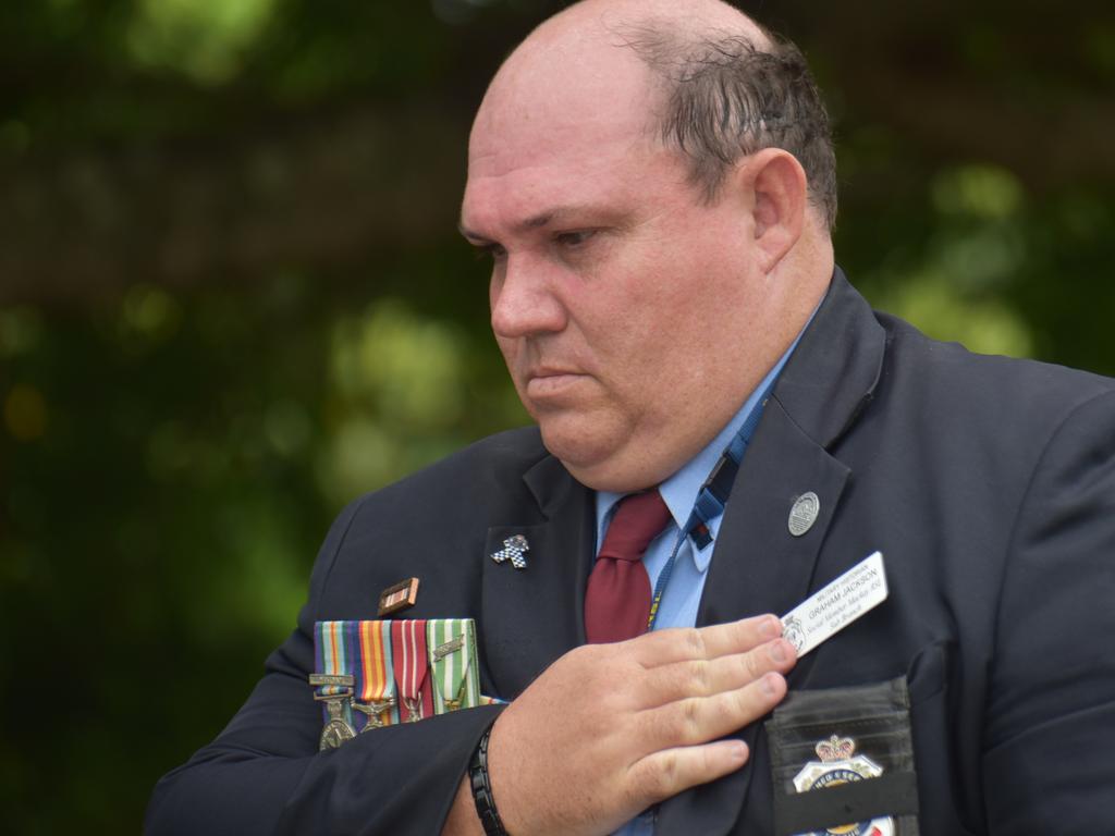 Graham Jackson at the 2021 Remembrance Day Ceremony in Jubilee Park. Picture: Lillian Watkins