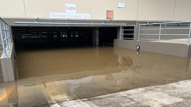 Bellbowrie Plaza shopping centre carpark on Monday.