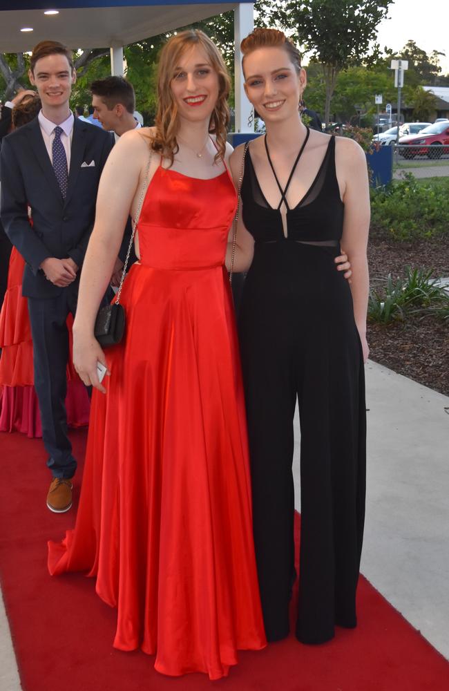 Alice Shingles and Tara Nyari at the Mountain Creek State High School formal on November 18, 2022. Picture: Sam Turner