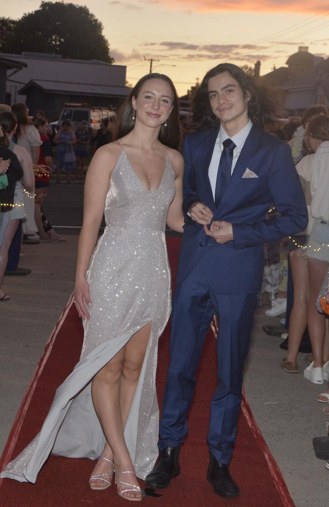 Warwick State High School graduates (from left) Emma and Tyrone at Warwick RSL on November 17, 2023. Photo: Jessica Klein