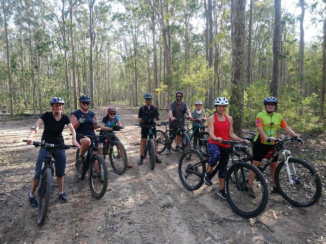 The Grafton Mountain Biking Club at Bom Bom State Forest on a hot, 36 degree Sunday ride.