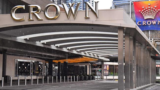 Crown’s chief legal officer and top anti-money-laundering official, Joshua Preston, told the inquiry a recent review of its transaction monitoring systems found staff had “aggregated” transactions by patrons in their reporting practices. Picture: AFP