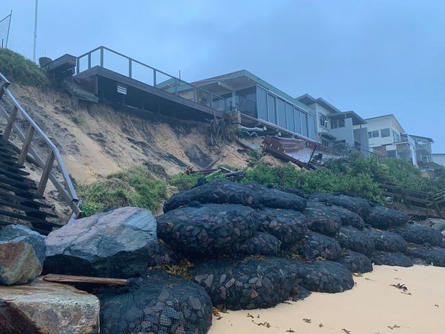 Update image of the erosion site this morning. Picture: Central Coast Council