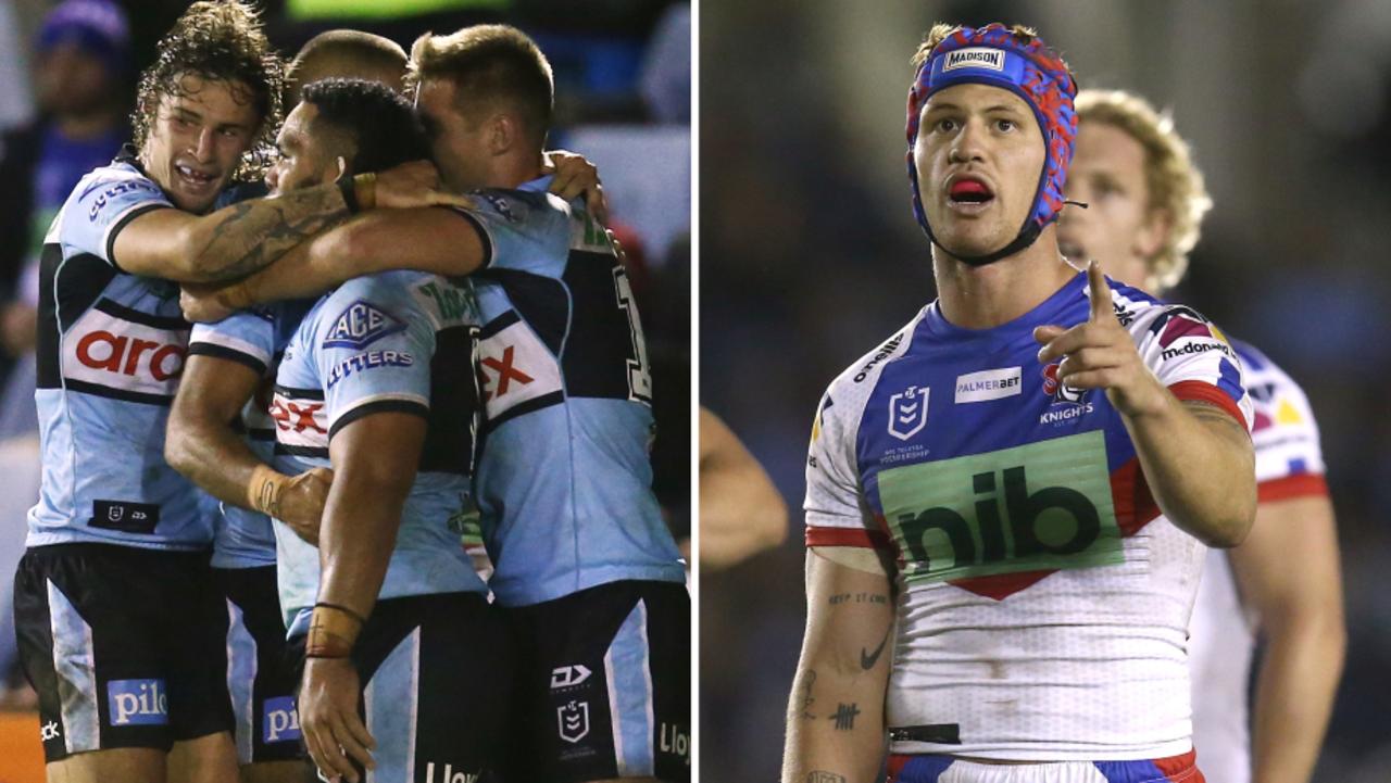 The Sharks shone while the Knights' big names went missing.