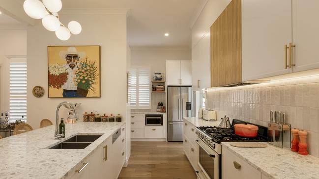 The kitchen in the property at 42 Blakeney St, Highgate Hill. Image supplied by NIRA Creative.