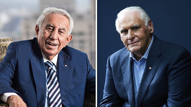 Developers Harry Triguboff (left) and Lang Walker are enthusiastic about plans to transform Rosehill Racecourse into a new suburb.