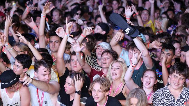 Schoolies partying in Surfers Paradise last year. Picture: AAP Image/Richard Gosling